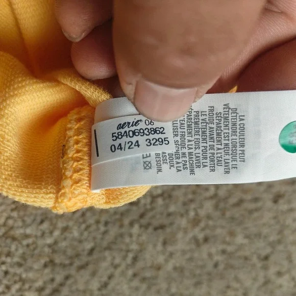 NWT Aerie Womens XXS Peach LongSleeve Collared Pocket Pullover Sweatshirt Cotton - Picture 16 of 16